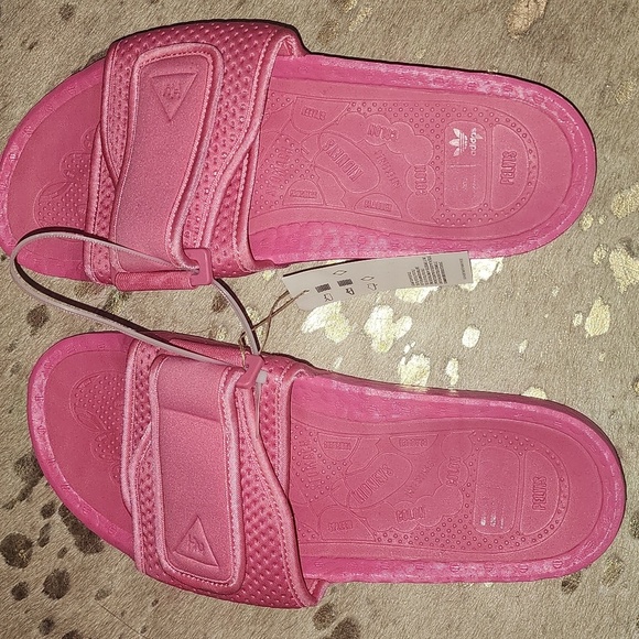 Adidas x Pharrell Williams Boost Slides Semi Solar Pink FV7289 Men's - Picture 3 of 6